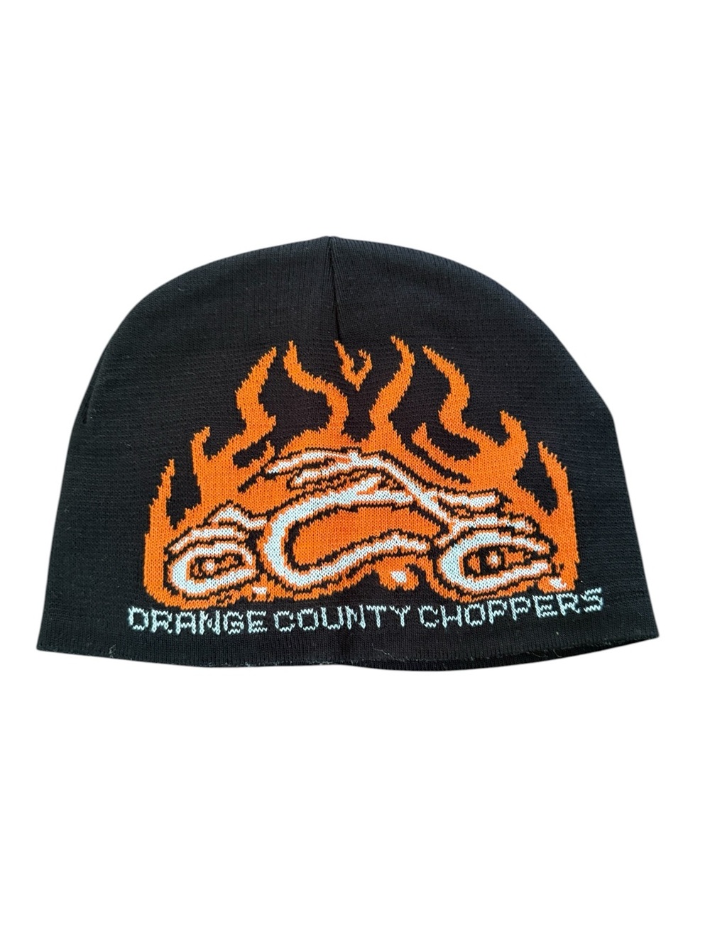 Vintage Orange County Choppers Black & Orange Beanie Men’s Winter Hat Toque Y2K